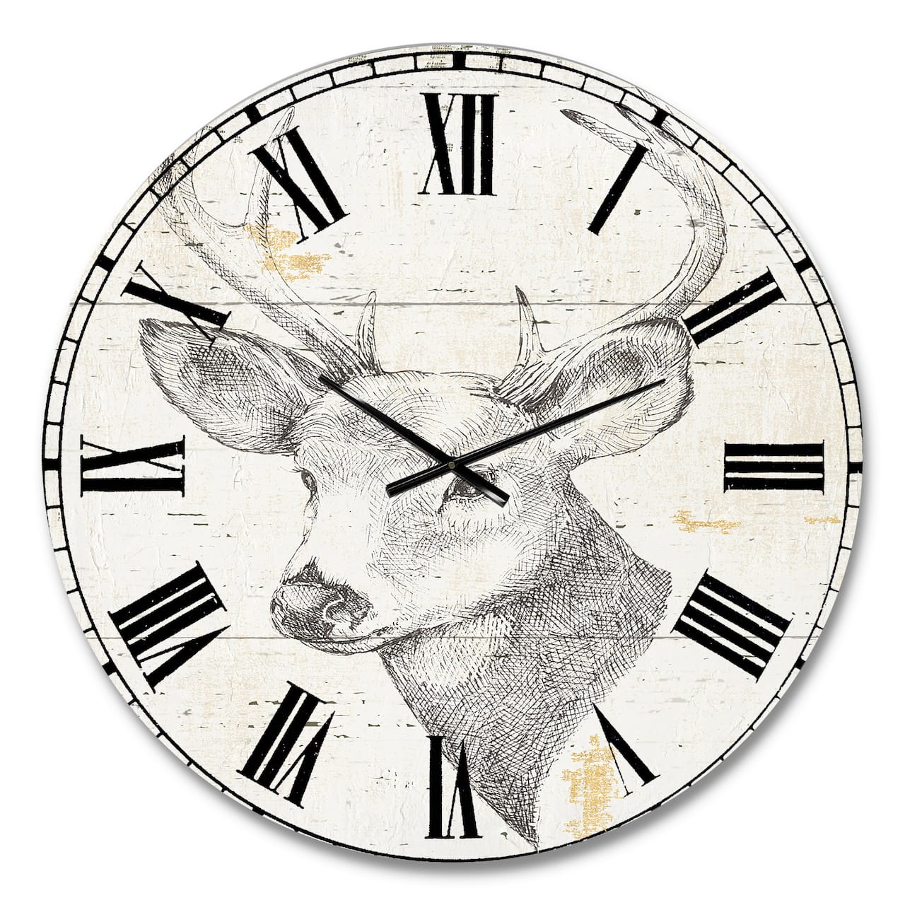 Designart Deer Wild & Beautiful II Traditional Wall Clock